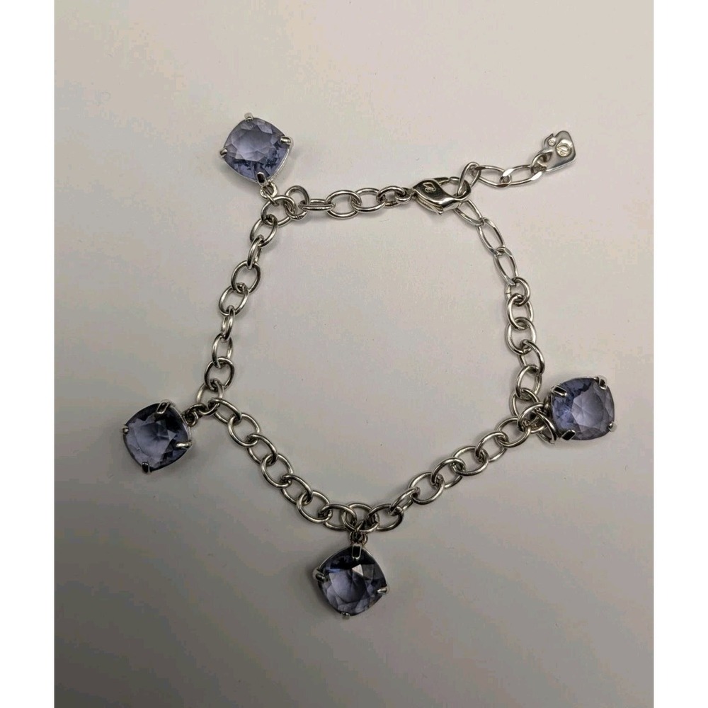 Swarovski Bracelet *Preloved* Silver Tone Lilac Crystal Adjustable Classic